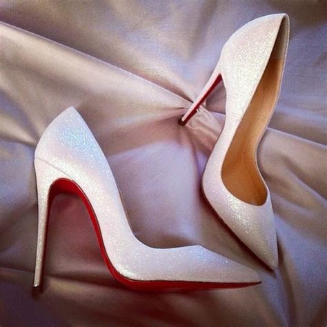 louis vuitton white wedding heels.